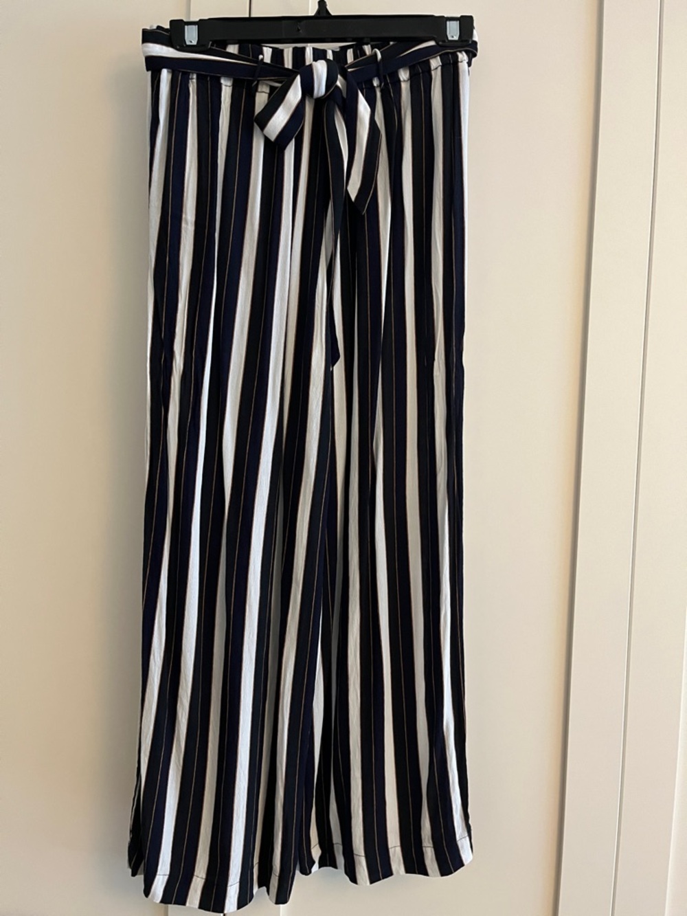 Wilfred Navy, Black  and White Striped Wide-Leg Pants - Picture 3 of 5